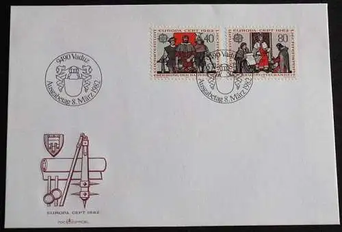 LIECHTENSTEIN 1982 Mi-Nr. 791/92 CEPT FDC
