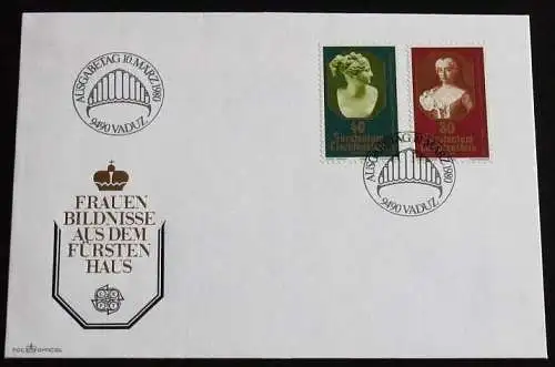 LIECHTENSTEIN 1980 Mi-Nr. 741/42 CEPT FDC