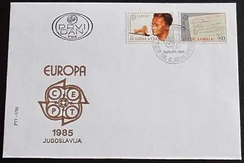 JUGOSLAWIEN 1985 Mi-Nr. 2104/05 CEPT FDC