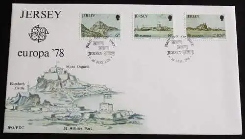 JERSEY 1978 Mi-Nr. 177/79 CEPT FDC