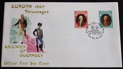 GUERNSEY 1980 Mi-Nr. 204/05 CEPT FDC