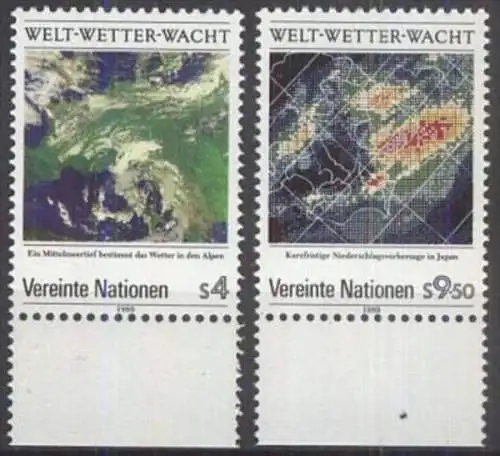 UNO WIEN 1989 Mi-Nr. 92/93 ** MNH