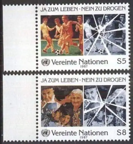 UNO WIEN 1987 Mi-Nr. 71/72 ** MNH