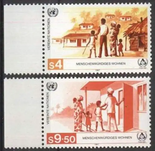 UNO WIEN 1987 Mi-Nr. 69/70 ** MNH