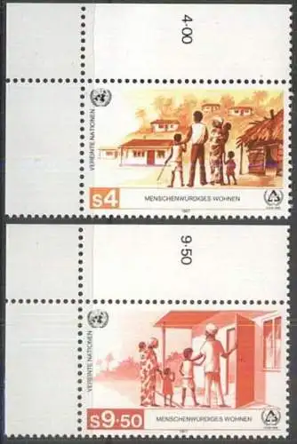 UNO WIEN 1987 Mi-Nr. 69/70 ** MNH