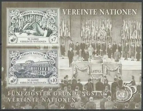 UNO WIEN 1995 Mi-Nr. Block 6 ** MNH