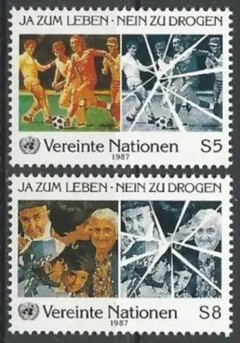 UNO WIEN 1987 Mi-Nr. 71/72 ** MNH