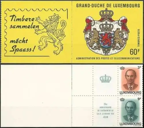 LUXEMBURG 1989 Mi-Nr. MH 2 Markenheft/booklet ** MNH