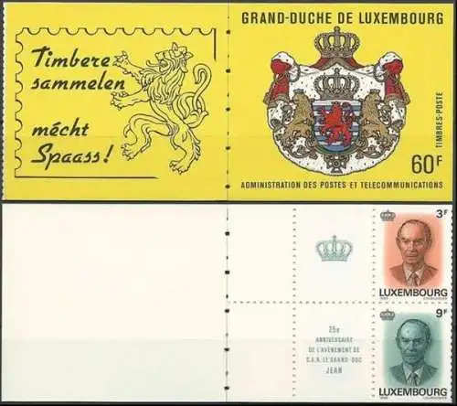 LUXEMBURG 1989 Mi-Nr. MH 2 Markenheft/booklet ** MNH