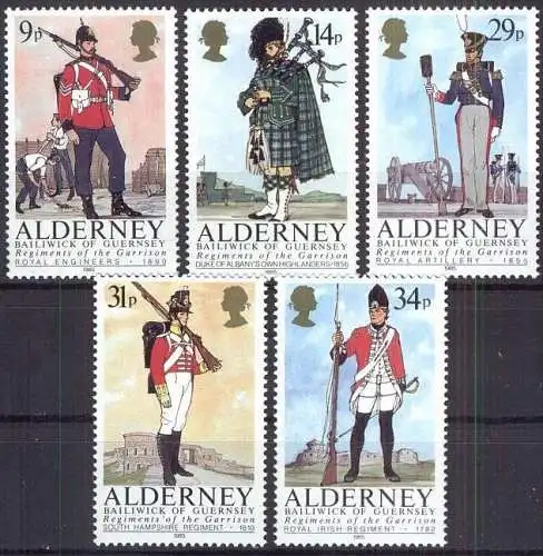 ALDERNEY 1985 Mi-Nr. 23/27 ** MNH