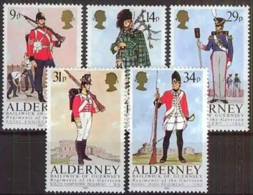 ALDERNEY 1985 Mi-Nr. 23/27 ** MNH