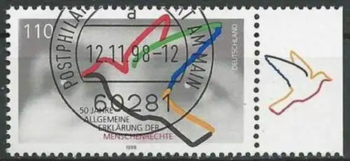 DEUTSCHLAND 1998 Mi-Nr. 2026 o used - aus Abo