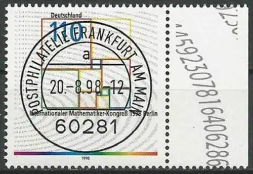 DEUTSCHLAND 1998 Mi-Nr. 2005 o used - aus Abo