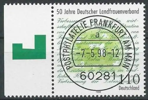 DEUTSCHLAND 1998 Mi-Nr. 1988 o used - aus Abo