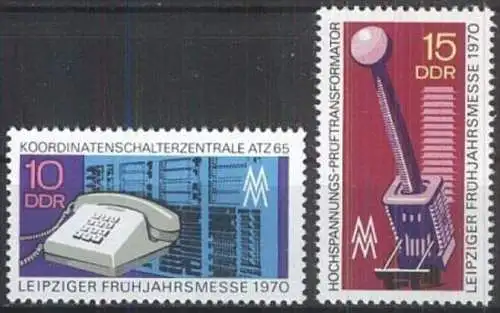 DDR 1970 Mi-Nr. 1551/52 ** MNH
