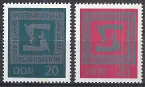 DDR 1969 Mi-Nr. 1517/18 ** MNH
