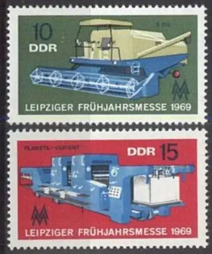 DDR 1969 Mi-Nr. 1448/49 ** MNH