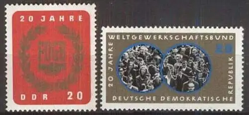 DDR 1965 Mi-Nr. 1115/16 ** MNH