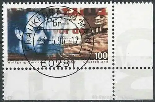 DEUTSCHLAND 1996 Mi-Nr. 1858 Eckrand o used - aus Abo