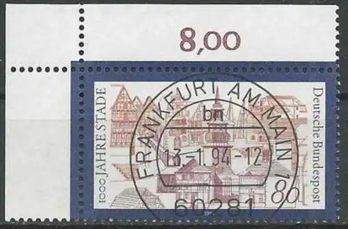 DEUTSCHLAND 1994 Mi-Nr. 1709 Eckrand o used - aus Abo