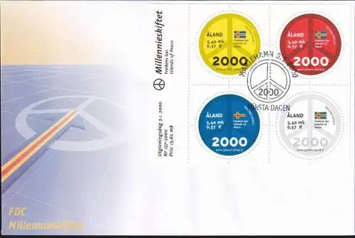 ALAND 2000 Mi-Nr. Block 4  FDC