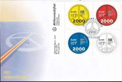 ALAND 2000 Mi-Nr. Block 4  FDC