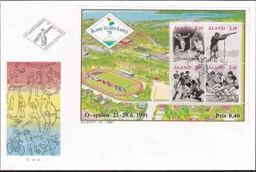 ALAND 1991 Mi-Nr. Block 1  FDC