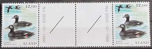 ALAND 1987 Mi-Nr. 22 Zwischenstegpaar / gutter pair ** MNH