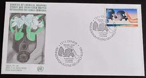 UNO GENF 1991 Mi-Nr. 205 FDC