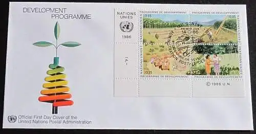 UNO GENF 1986 Mi-Nr. 138/41 FDC