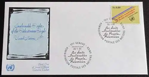 UNO GENF 1981 Mi-Nr. 96 FDC