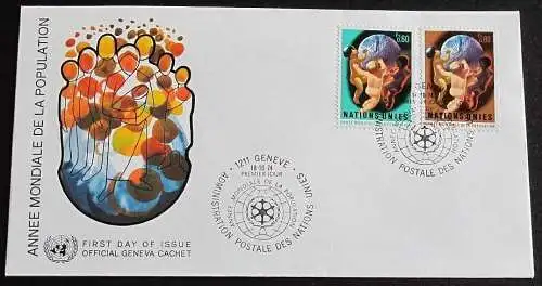 UNO GENF 1974 Mi-Nr. 43/44 FDC