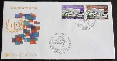 UNO GENF 1974 Mi-Nr. 37/38 FDC