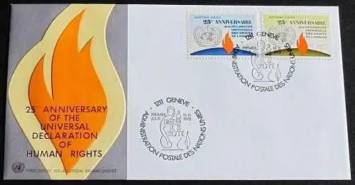 UNO GENF 1973 Mi-Nr. 35/36 FDC