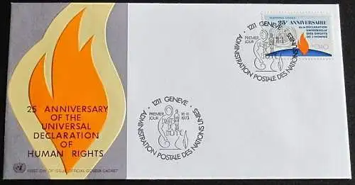 UNO GENF 1973 Mi-Nr. 35 FDC