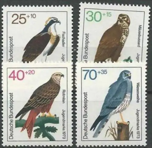 DEUTSCHLAND 1973 Mi-Nr. 754/57 ** MNH