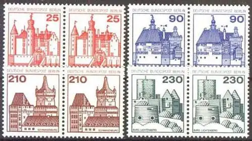 BERLIN 1978 Mi-Nr. 587/90 waagerechte Paare ** MNH