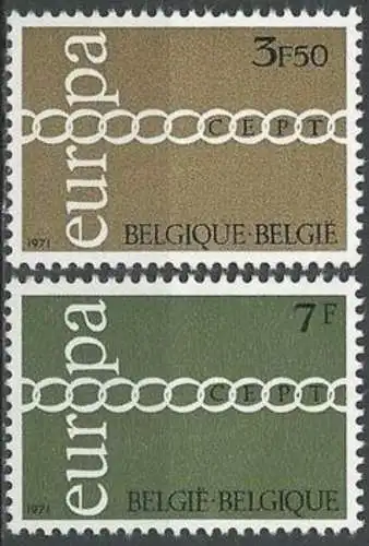 BELGIEN 1971 Mi-Nr. 1633/34 ** MNH - CEPT