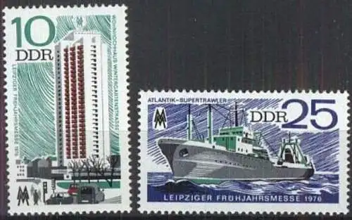 DDR 1976 Mi-Nr. 2119/20 ** MNH