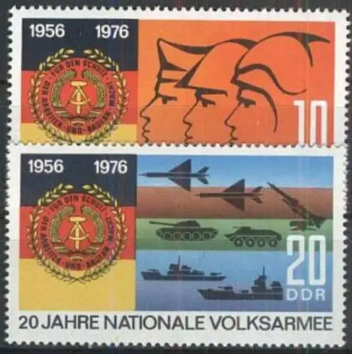DDR 1976 Mi-Nr. 2116/17 ** MNH