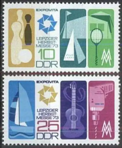 DDR 1973 Mi-Nr. 1872/73 ** MNH