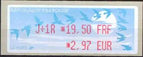 FRANKREICH 1999 Mi-Nr. ATM 13.1.1 b Z6 AUTOMATENMARKE ** MNH