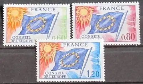 FRANKREICH 1975 Mi-Nr. 16/18 EUROPARAT ** MNH