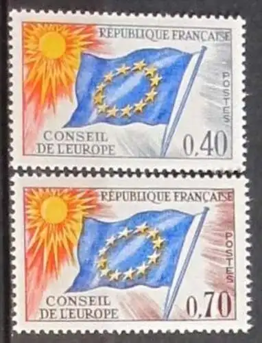 FRANKREICH 1969 Mi-Nr. 13/14 EUROPARAT ** MNH