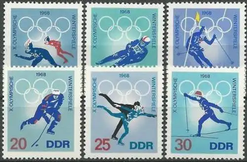 DDR 1968 Mi-Nr. 1335/40 ** MNH