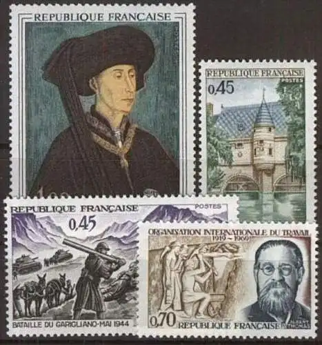 FRANKREICH 1969 Mi-Nr. LOT aus 1969 ** MNH