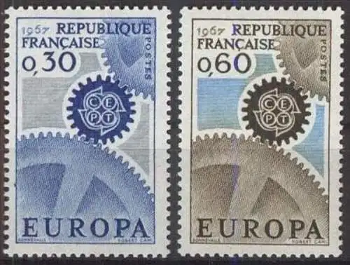 FRANKREICH 1967 Mi-Nr. 1578/79 ** MNH