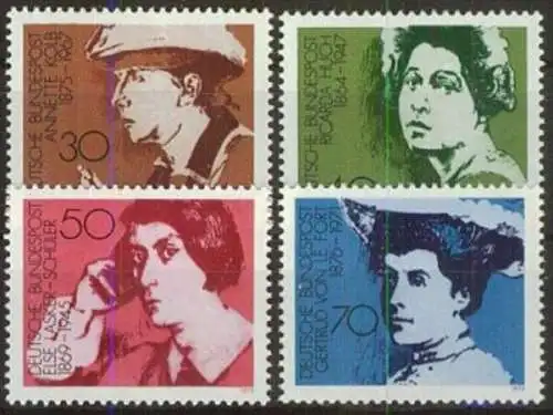 DEUTSCHLAND 1975 Mi-Nr. 826/29 ** MNH