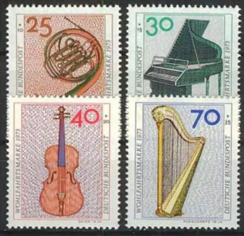 DEUTSCHLAND 1973 Mi-Nr. 782/85 ** MNH