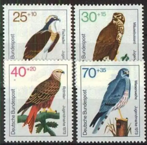 DEUTSCHLAND 1973 Mi-Nr. 754/57 ** MNH